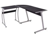 Corner Desk L-Shaped Black