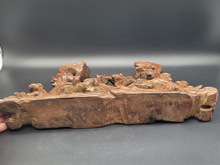 Chinese Qing Carved Dragon Incense Stand 19th Century