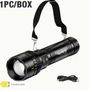 Super Bright LED Retractable Strong Light Flashlight, Outdoor Mountaineering Super Bright with Shoulder Strap Flashlight, with Digital Power Display, Image 9
