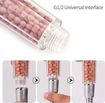 NEW SALE | Shower Head Powerful Flow with Beads Filter Pressure Boosting Shower Head Spray with 3 Modes Water Saving Bathing for Adults Children Pets Home and Gym Use