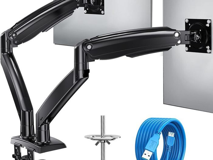 HUANUO Dual Monitor Arm Stand for 22-35 inch Monitors