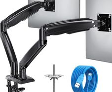 HUANUO Dual Monitor Arm Stand for 22-35 inch Monitors
