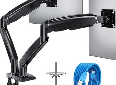 HUANUO Dual Monitor Arm Stand for 22-35 inch Monitors