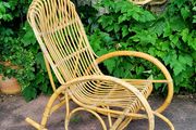 Mid-century bamboo rocking chair