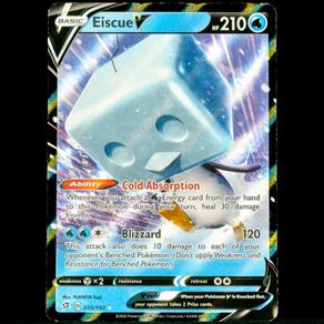 Eiscue V 055/192 Double Holo Ultra Rare Rebel Clash Pokemon Card Holo