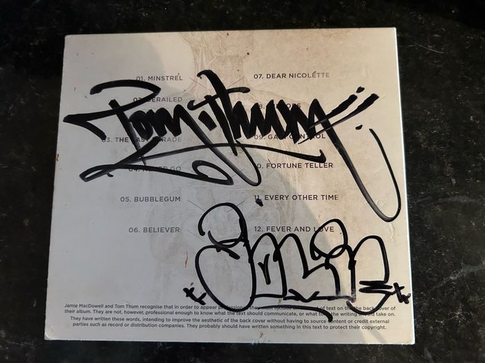 Jamie Macdowell & Tom Thumb Signed CD