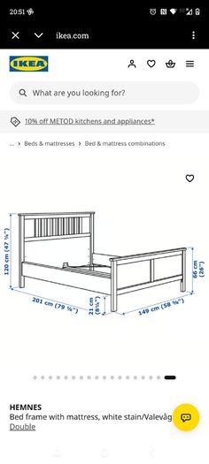 Double IKEA bed