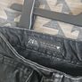 Zara Black Coated Jeans Image 3