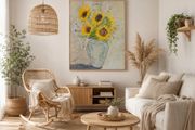 Oil painting sunflowers