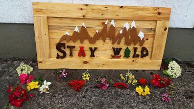 NEW Rustic STAY WILD Wood Art Wall Sign