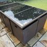 Rattan Cube Dining Set - Table, 6 Chairs & 4 Footstools Image 2