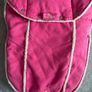 Faux suede pink footmuff for car seat /buggy with teddy lining Image 4