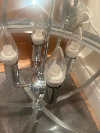 Orb Ceiling Pendant Light finished in Polished Silver