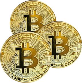 3PC Bitcoin Coin | Physical Bitcoin with Protective Case, Gold Plated Bitcoin for Commemoration, Gifts for Men (Gold)