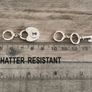 Silver Plated Padlock and Key Earrings Image 4