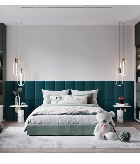 Upholstered wall Panels turquoise Color 30X60cm