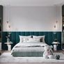 Upholstered wall Panels turquoise Color 30X60cm Image 2
