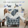 Recliner Chair Armchair Adjustable Single Chair Sofa for Relaxing Accent Chair Pushback for Living Room Bedroom Wing Back Reclining | Grey Image 5