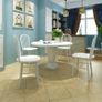 Dining Chairs 4 pcs White Solid Rubber Wood Image 6