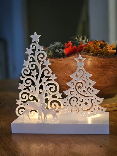 Christmas Forest Silhouette  LED Tealight Only