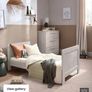Mamas and Papas Atlas White Cot Bed with Premium Mattress and Fitted Sheets Like New Image 9