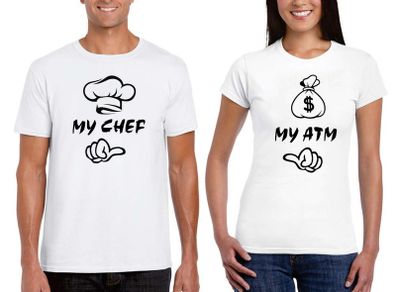My Chef - My Atm Funny Couples T-shirts Love Valentines Day T-shirts Wedding Gift Present