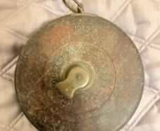 Antique 1940 Abbey England Leather Tape Measure Genuine Vintage