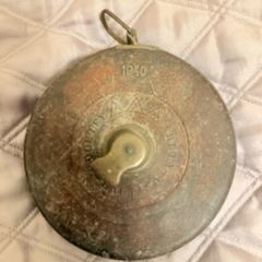 Antique 1940 Abbey England Leather Tape Measure Genuine Vintage