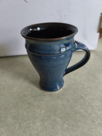 One Medium Blue Mug  Louis Mulcahy Pottery