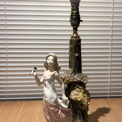 Vintage Spanish Pottery Lamp by Tengra