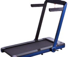 T23 Space Saver. Folding Flat Treadmill (Black) Only 142mm High When Flat.