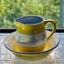 Beautiful Yellow Jug and Bowl Set Image 2
