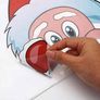 Christmas Window Stickers, Peeping Santa and Rudolph Window Clings Snowflake Decal for Xmas Window Decoration (FREE POSTAGE) Image 4