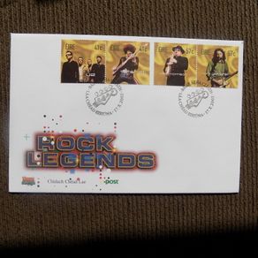 Irish Rock Legends.2002 First Day Covers.U2.Phil Lynott.Rory Gallagher.Van Morrison.MNH.