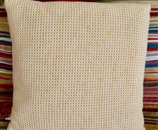 Considered by Helen James Yellow cushion (100% cotton)