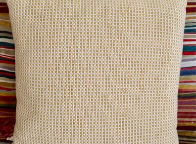 Considered by Helen James Yellow cushion (100% cotton)
