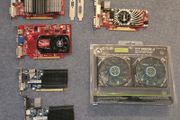 Vintage GPU graphics cards HD6570 etc and vga cooler suit retro project low profile pcie