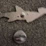 Hammerhead shark ,  pin back badge. Image 2