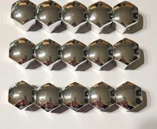 17mm 20PCS Chrome Car Wheel Nut Caps Protection Covers Caps Anti-Rust Auto Hub Screw Cover Car Tyre Nut Bolt Exterior Decoration for Volkswagen & Mercedes with 17 wheel Bolts