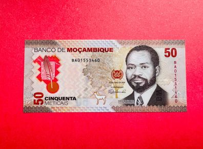 Mozambique. 50 Meticais  2024.pick. 156a  Polymer Plastic. ( Uncirculated )