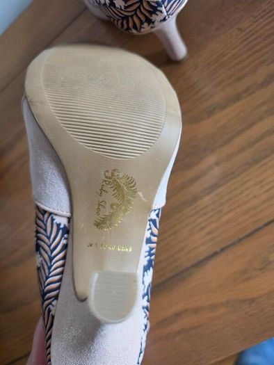 Ruby Shoo Patterned Peep Toe Heels - UK 7 EU 40 - Excellent Condition