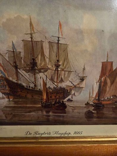 "De Ruyters Flagship 1665" Framed print