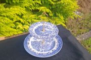 Blue homemade cake stand postage possible