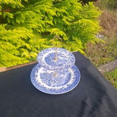 Blue homemade cake stand postage possible