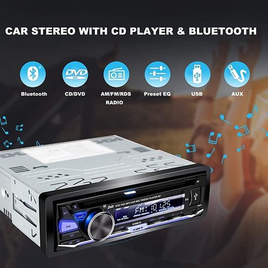 Alondy 1 DIN 12V Car Stereo Headunit CD DVD Player Radio Bluetooth (FREE POSTAGE)