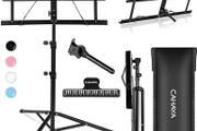 NEW SALE | Sheet Music Stand Metal Portable with Carrying Bag, Music Book Clip, Portable Podium Stand, Laptop Stand Black
