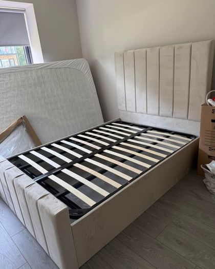 Double & King Size Bed Frame With Mattress Opt