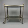 Hollywood Regency Brass & Glass Bar or Drinks Trolley Image 3