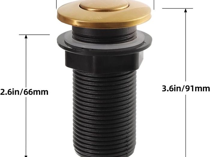 Garbage Disposal / Insinkerator Air Switch Button - Brushed Nickel Finish