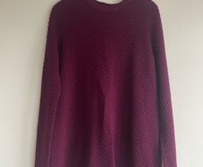 COS burgundy textured top size small